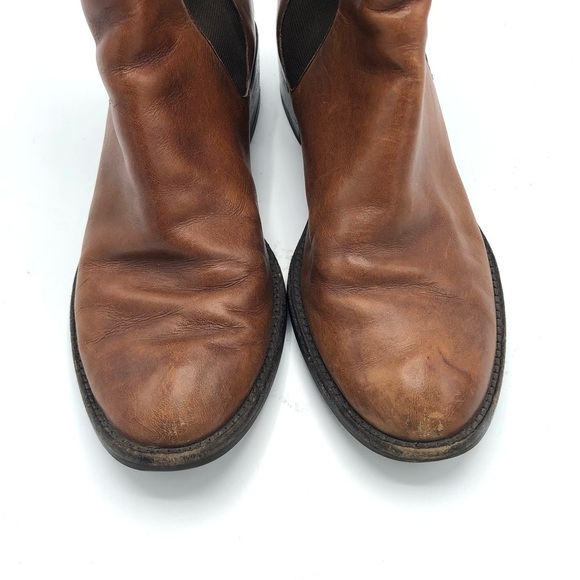 COLE HAAN Nike Air Chelsea Boot Heeled Bootie Ankle Cognac Leather Women Pull On - Picture 4 of 14